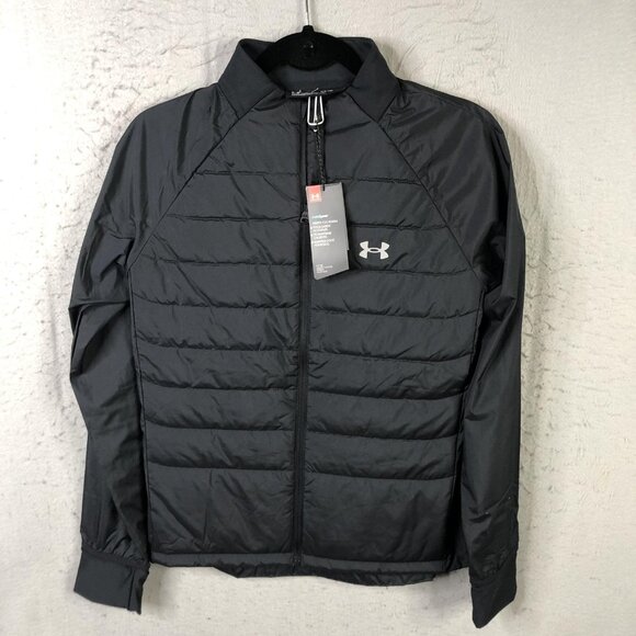 Under Armour Jacket Womens Medium Black ColdGear Fitted Full Zip 1355812 - Picture 1 of 16